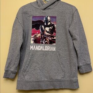 Star Wars The Mandalorian Light Gray Hoodie